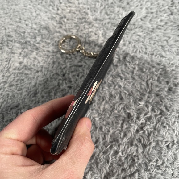 Kate Spade Floral l-zip Card Holder Dusk Buds W/ Keychain Small Wallet - Picture 11 of 16